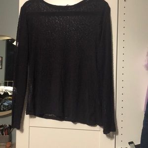 George sheer purple long sleeve